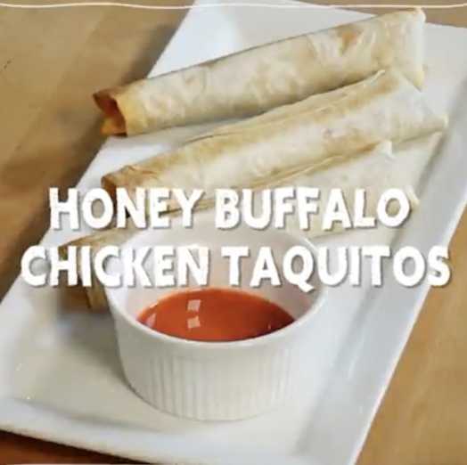 Honey Buffalo Chicken Taquitos