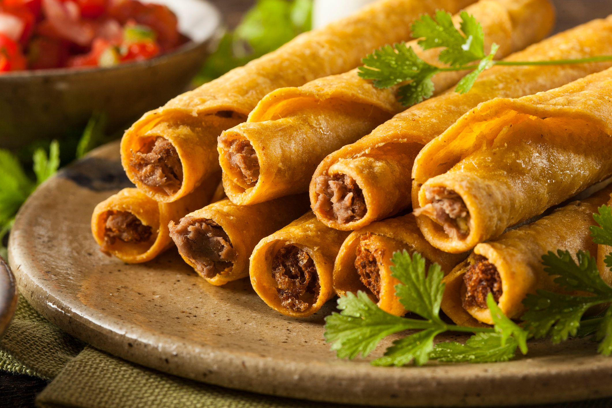 Homemade Taquitos Sonora Tortillas