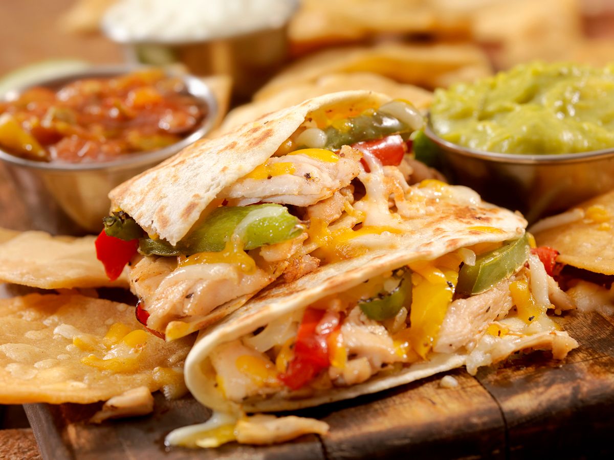 Chicken Sheet Pan Quesadilla - Gimme Some Oven