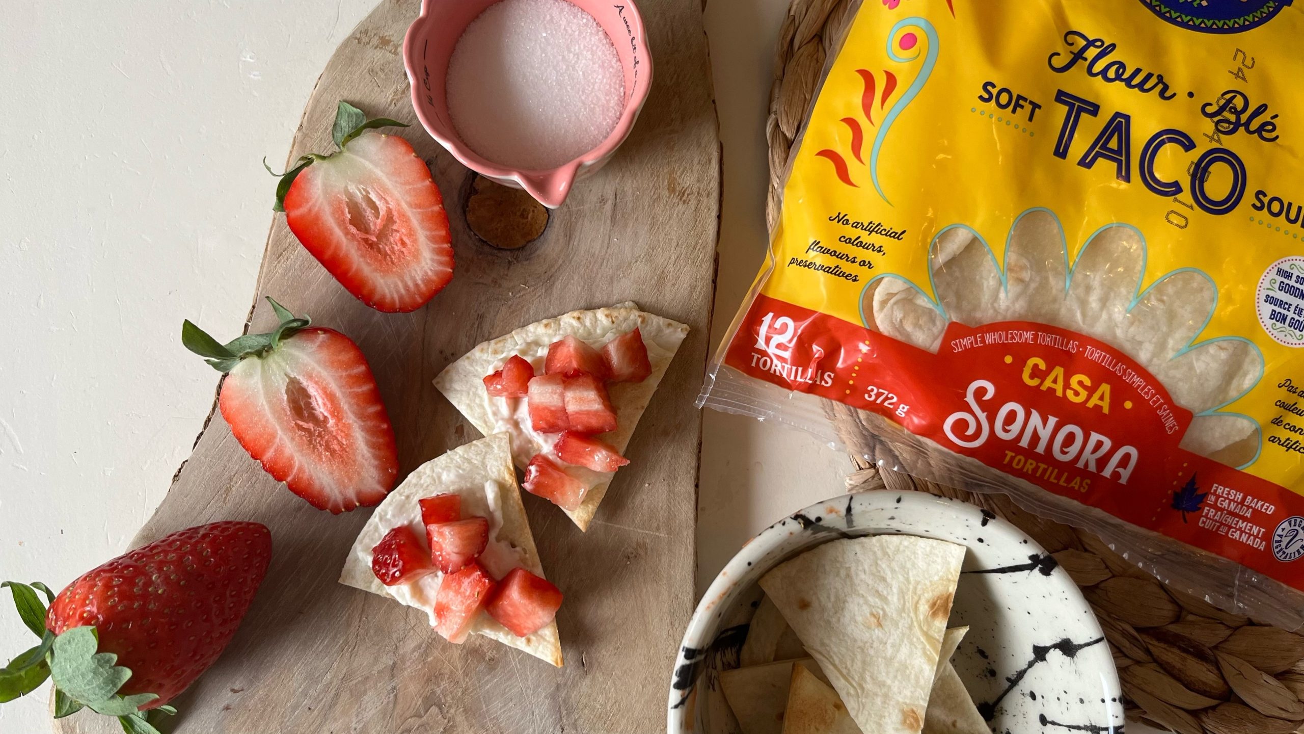 Strawberry Cheesecake Nachos Sonora Tortillas